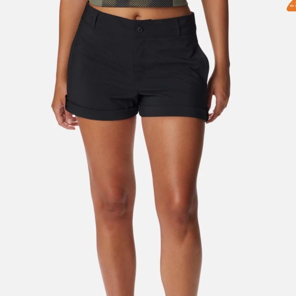 Columbia Women's Orange Active Fit Cuffed Silver Ridge Utility Shorts Size 6 - Picture 6 of 6